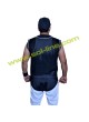 Light Weight Mesh Six Button Down White Stripe Sleeveless Jerseys